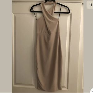 Foreve 21 Beige Dress S Twisted Neck Open BackTube